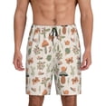 thumbnail image 1 of Fotbe Forest Mushrooms Insects Pantalones Cortos de Pijama para Hombre, Ropa de Dormir, Pantalones de Pijama Cortos para Hombre-Medium, 1 of 6