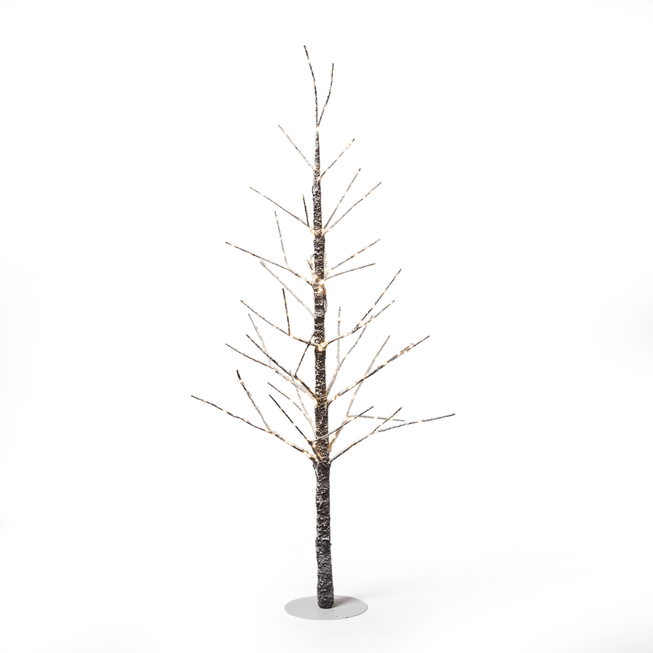 4foot PreLit 228 Warm White LED Artificial Christmas Twig Tree, Brown