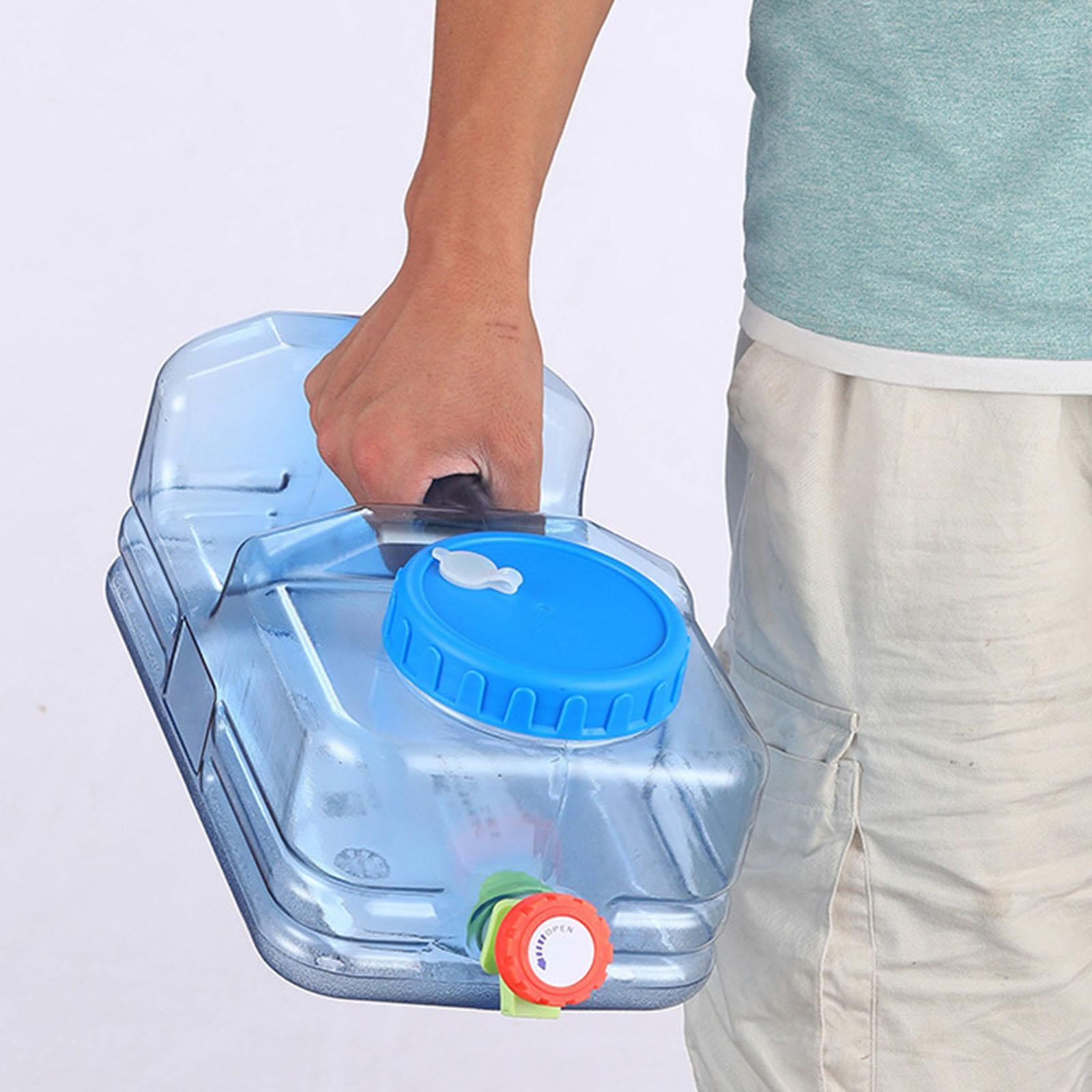 POPETPOP 3L Outdoor Water Jug - Leakproof, Transparent, With Handle For Camping, Hiking & Car Trips