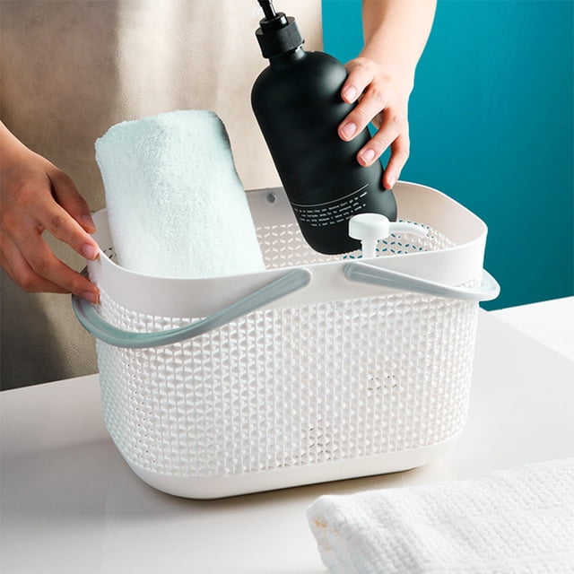 Dpityserensio Plastic Organizer Storage Baskets With Handles, Shower Caddy Bins Organizer For Bathroom And Kitchen