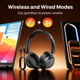 thumbnail image 3 of Active Noise Cancelling Headphones,60H Playtime Bluetooth 6.0 Wireless Headphones with Hi-Res Audio, Over Ear Headphones with Microphone, Deep Bass,Comfort Fit,Foldable Headset for Travel Office Game, 3 of 7