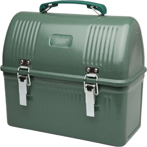 Classic Lunch Box 10 qt | Vintage Metal Lunchbox | Durable Meal Container with Handle and Latch | Stores Food, Drinks, Thermos, Water Bottle