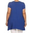 thumbnail image 4 of MOA COLLECTION Women's Plus Size Solid Casual Loose Fit Pocket Tunic Top Mini Dress/Made in USA, 4 of 5
