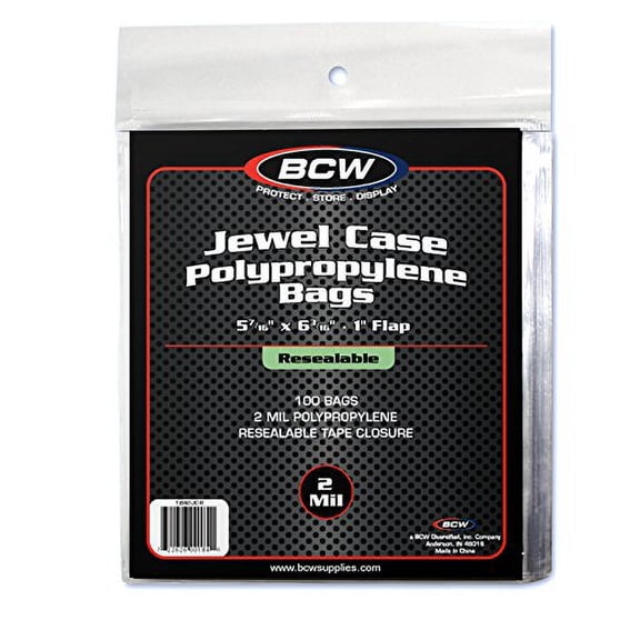 BCW 1-Bag-JC-R Bcw Resealable Jewel Case Bags