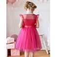 thumbnail image 4 of Oudiya Toddler Girls Tutu Dress Summer Contrast Mesh Party Dresses Cute Princess Tulle Sundress with Belt 2-8Y, 4 of 7