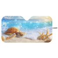 thumbnail image 3 of HUIACONG Sea Turtle Print Car Windshield Sun Shade UV Reflective Foldable Car Foldable Visor for Most Cars Universal Windshield Most Sedans SUV Truck, 3 of 7