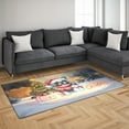 thumbnail image 3 of Merry Christmas Woofmas Xmas Noel French Bulldog Santa Snowman Indoor Rug Dog Lover Gifts Carpet Living Bed Room Sofa Home Decor - 13016, 3 of 5