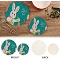 thumbnail image 4 of SKYSONIC 2Pcs Easter Bunny Carrot Pot Holders Trivets, Color Egg Cotton Thread Weave Trivet Heat Resistant Mats Pot Teapot Protection Table Decorative, 4 of 7