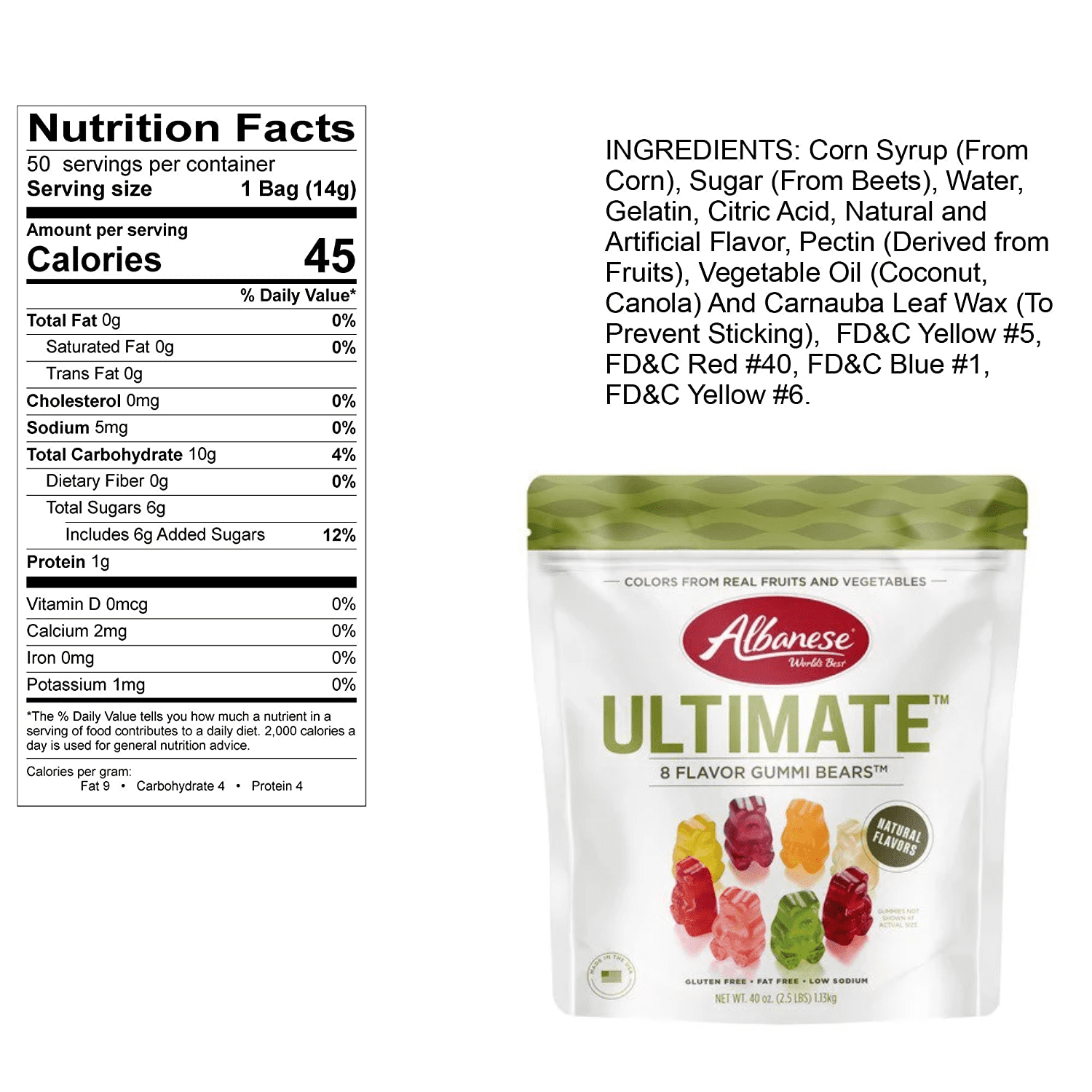 Ultimate™ 8 Flavor Gummi Bears™, Flavored Gummies