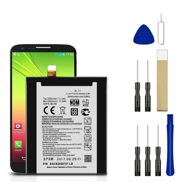 Replacement Battery BL-T7 EAC62058701 For T-Mobile LG G2 D801 Tool