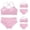 Pink 3pcs, variant on LYMAYTER Girls Comfort Wirefree Training Bras Seamless Cami Bralette And Underwear Set