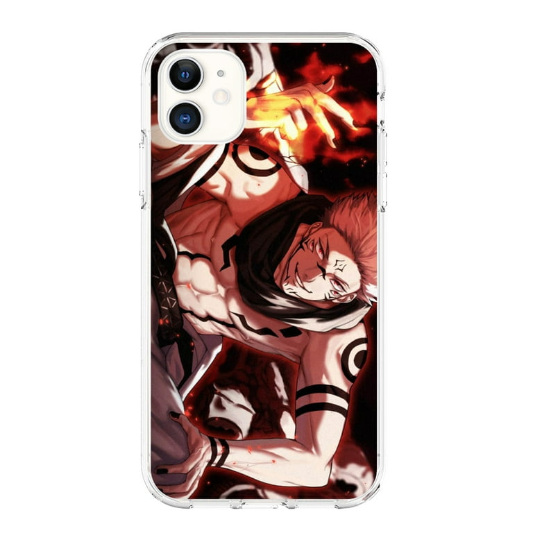 KCYSTA Jujutsu Kaisen Phone Case for iPhone 13 12mini 12 Pro Max 11 Pro Xs Max XR x 6 6s Plus 7 8 Plus Anime Printed Soft Ultra Thin Cover Shells Coque