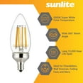 thumbnail image 3 of Sunlite LED Edison B11 Torpedo Tip Chandelier Light Bulb, 8.8 Watts (75W Equivalent), Candelabra E12 Base, Dimmable, UL Listed, Title 20 Compliant, 90 CRI, 5000K Daylight, 6 Pack, 3 of 6