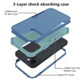 thumbnail image 6 of The Brick Two Tone Pc Tpu Hybrid Protective Case With Shockproof Corners For Iphone 13 6.1 - Navy Blue Blue, 6 of 7