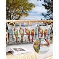thumbnail image 2 of Pack of 2 Outdoor Pillow Covers, Colored Parrot Envelope Postmark Waterproof Square Throw Pillowcase Cushion Decorative Pillow Covers for Couch Patio Tent, 20x12 in, 2 of 6