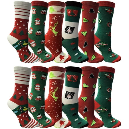 

Yacht & Smith Christmas Socks Novelty Holiday Socks Fun Colorful Festive Crew Slipper Socks