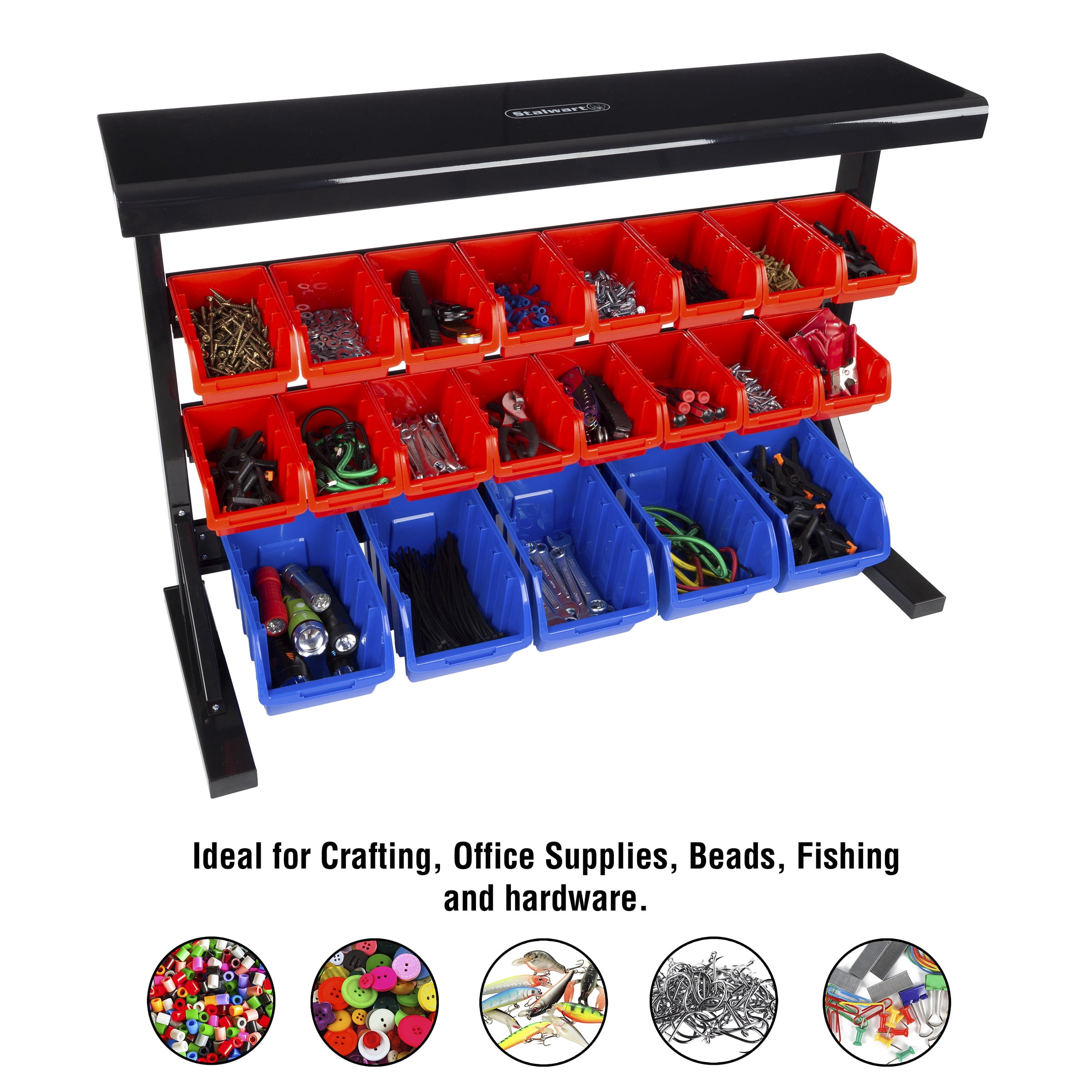 Stalwart 21-Bin Organizer for Work Room or Home Office