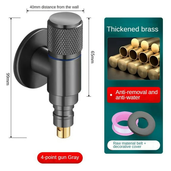 Washing Machine Faucets Soild Brass Single Cold Wall Mounted Outdoor Garden Mop Pool Tap Industrial Grade Brass Washing