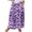 Blue, variant on WFJCJPAF 2024 New Halloween Clearance! Long Skirt for Women Open from One Side,Women's Printed Elastic Waistband Pleated Pocket Skirt With Mid Calf Skirt - Blue XL