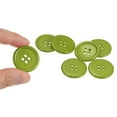 thumbnail image 4 of Uxcell 10Pcs 40L Sewing Buttons 1"(25mm) Resin Round Flat 4-Hole Craft Buttons for Sewing Clothing DIY, Green, 4 of 5