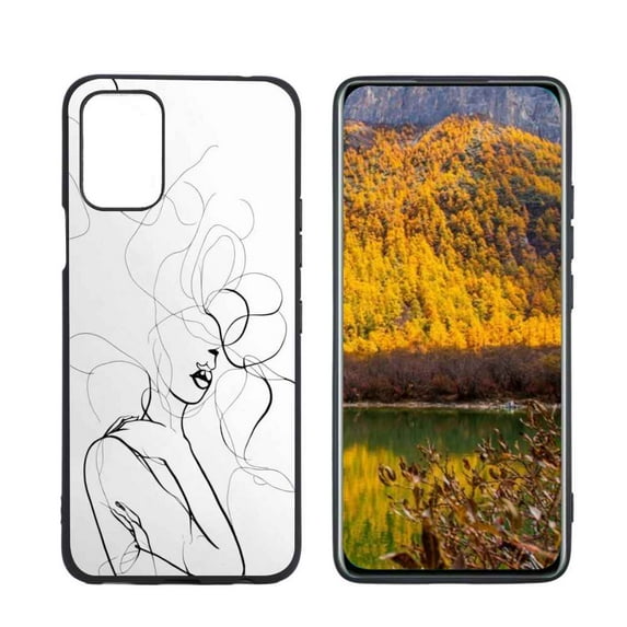 Compatible with LG K53 Phone Case, Line-Art-Feminine-Aesthetic-Feminist-Minimalistic-Art Case Men Women, Flexible Silicone Shockproof Case for LG K53