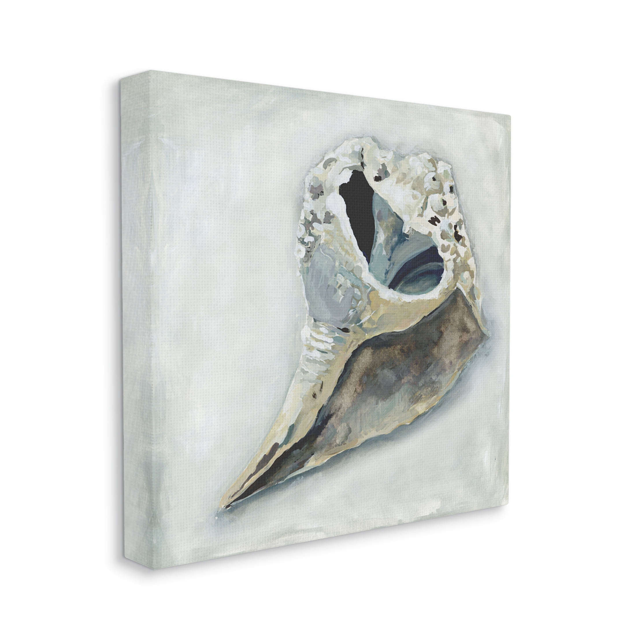 Stupell Industries Nautical Conch Seashell Painting Gallery Wrapped Canvas Print Wall Art, Design by Erica Christopher