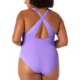 thumbnail image 2 of Anne Cole womens  V Neck Cross Back Shirred One-Piece, 20W, 2 of 2