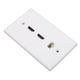 thumbnail image 4 of 1 Port Cat6 Keystone Wall Plate, ABS RJ45 Ethernet Jack HD Multimedia Interface Ethernet Wall Plate Corrosion Free Connection For Computers For HDTV, 4 of 8