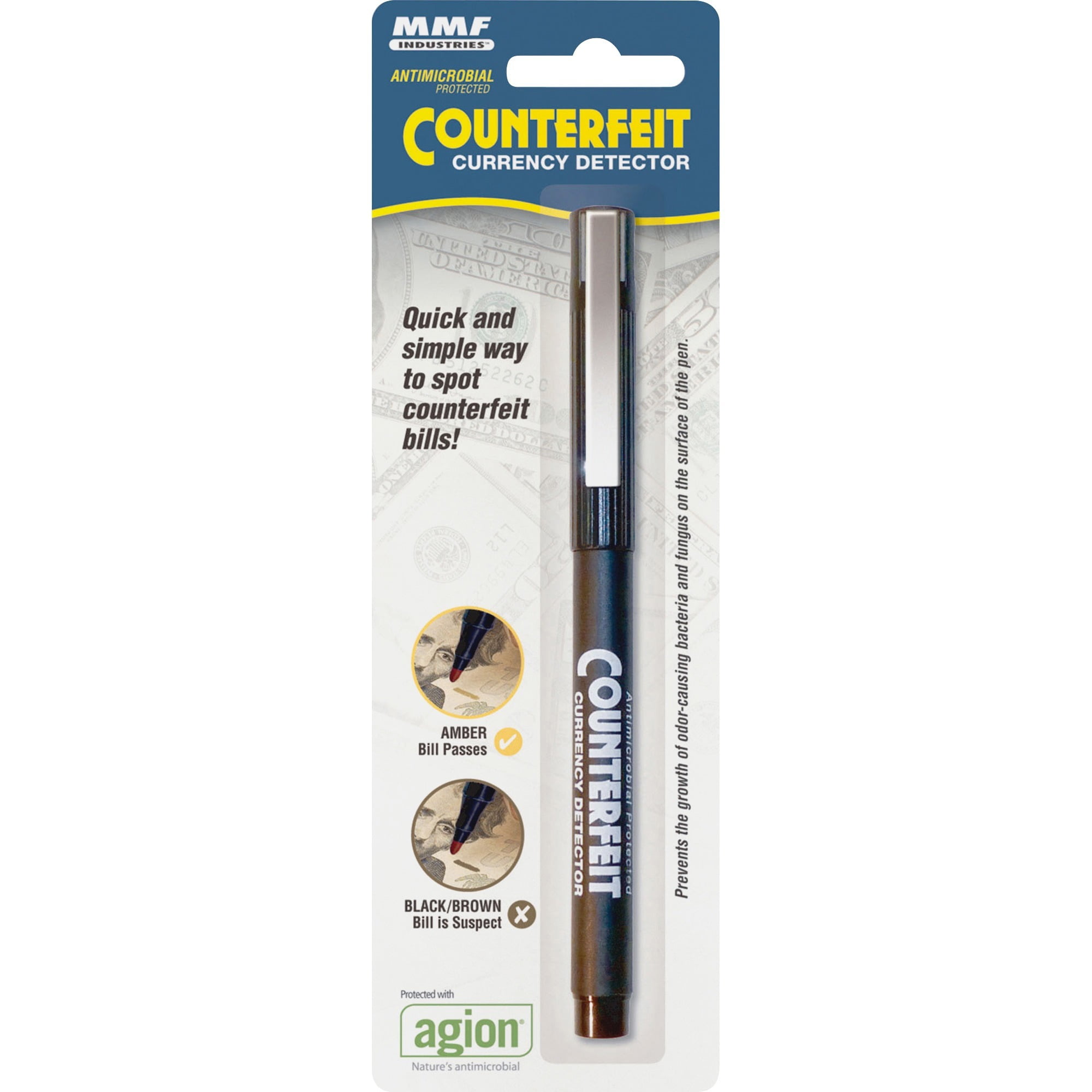 MMF Counterfeit Currency Detector Pen, Black