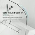 thumbnail image 6 of BARONAGE 31" W x 55" H Frameless Bathtub Shower Door, Fixed Bathtub Screen Shower Door with 1/4" (6mm) Tempered Glass, 180° Rotatable Tub Glass Panel Door, Brushed Nickel, 6 of 8