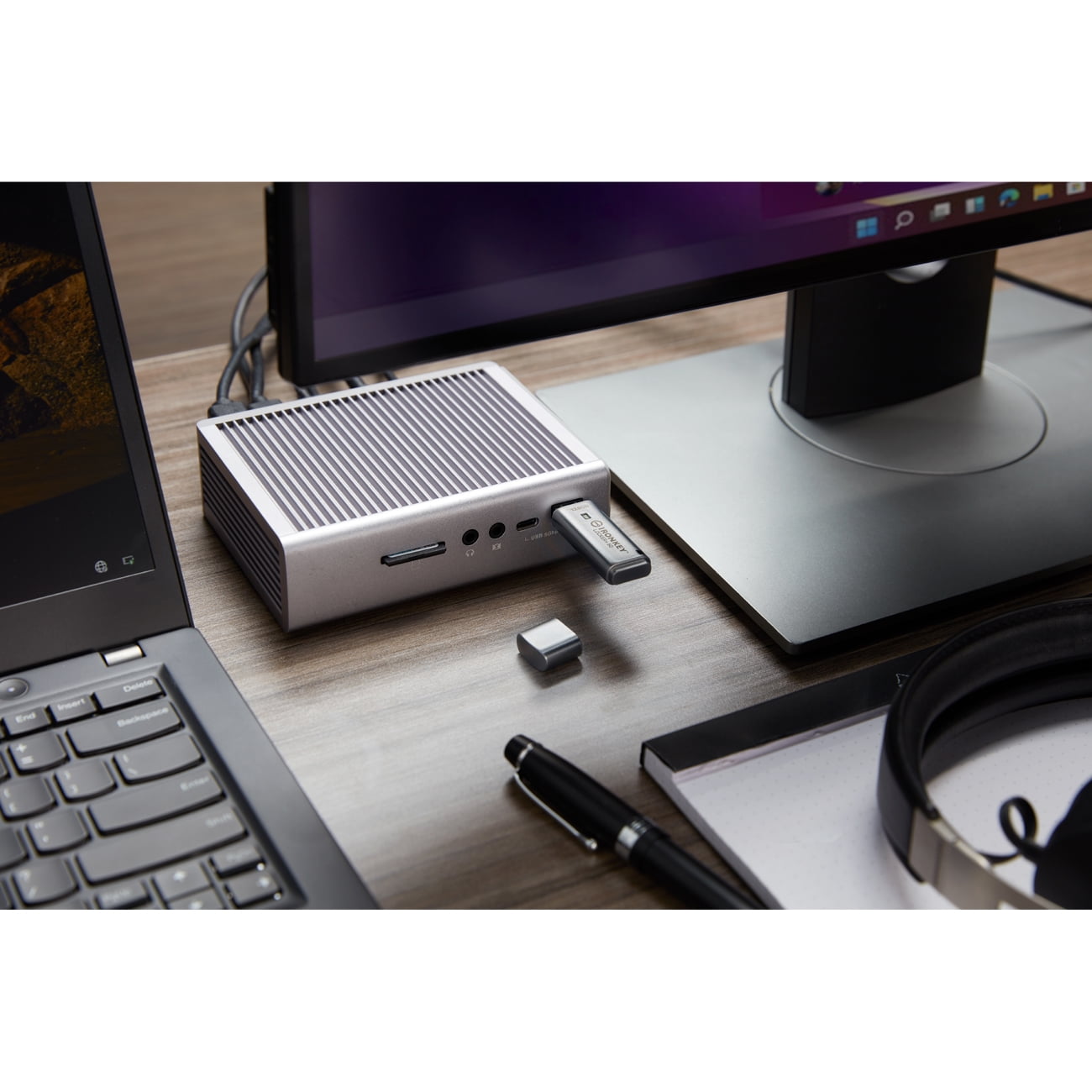 Kingston IronKey Locker+ 50 64GB USB 3.2 Gen 1 Flash Drive - 256-bit AES Encryption, 145MB/s Read and 115MB/s Write Speed