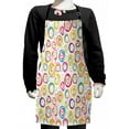 thumbnail image 1 of Geometric Kids Apron, Childish Spirals with Funny Dots Bubbles Background Kids Nursery Theme Print, Boys Girls Apron Bib with Adjustable Ties for Cooking Baking Painting, Multicolor, by Ambesonne, 1 of 2