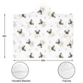 thumbnail image 3 of Wearable Blanket,Pug and Footprints Hooded Wearable Flannel Blanket for Adults & Teens,Winter Poncho Shawl Wrap Cape Cozy Anti-Pill,50"x60", 3 of 5