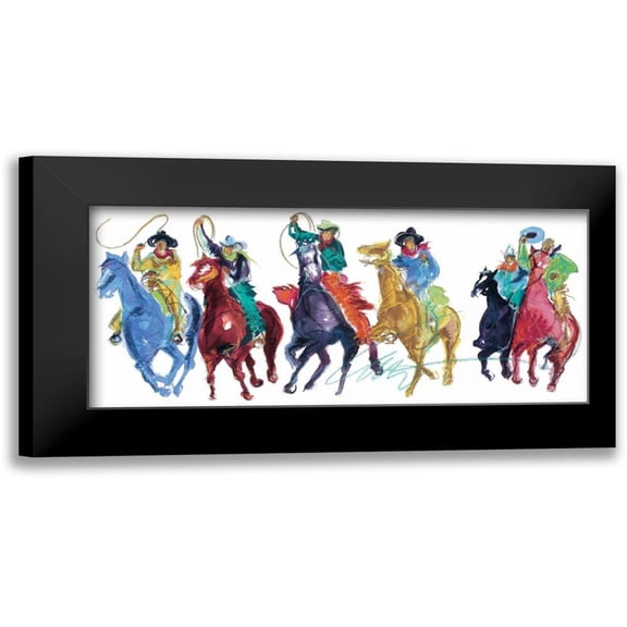 Fell, Carrie 14x8 Black Modern Framed Museum Art Print Titled - The Gangs All Here