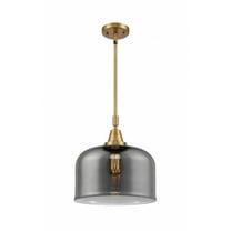 447-1S-BB-G73-L Innovations Lighting Bell - 1 Light Stem Hung Mini Pendant In Industrial Style-14.13 Inches Tall and 12 Inches Wide-Brushed Brass
