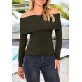 thumbnail image 4 of Suéter PRETTYGARDEN de Hombros Descubiertos con Canalé XL, 4 of 8