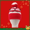 thumbnail image 5 of Red White Beanie Waldo Hat Christmas Pom Pom Striped Knit Hat with Glasses, 5 of 9