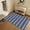 Deep Midnight Blue, variant on Mint Green Sttripes Entryway Rug 2'x3' Non Slip Front Door Mats, Modern Minimalist Lines Beige Entrance Rugs Indoor Outdoor Carpet, Washable Floor Mats Small Area Rug for Bedroom Kitchen