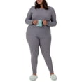 thumbnail image 5 of Fit for Me by Fruit of the Loom Women's Plus Size Waffle Thermal Underwear Crew Top, 5 of 5