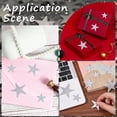 thumbnail image 4 of 3 Sets Christmas Theme EVA Foam Stickers Glitter Powder Star Adhesive Decals for Kid Arts Craft Silver 28~45x27.5~50x2mm 50pcs/set, 4 of 5