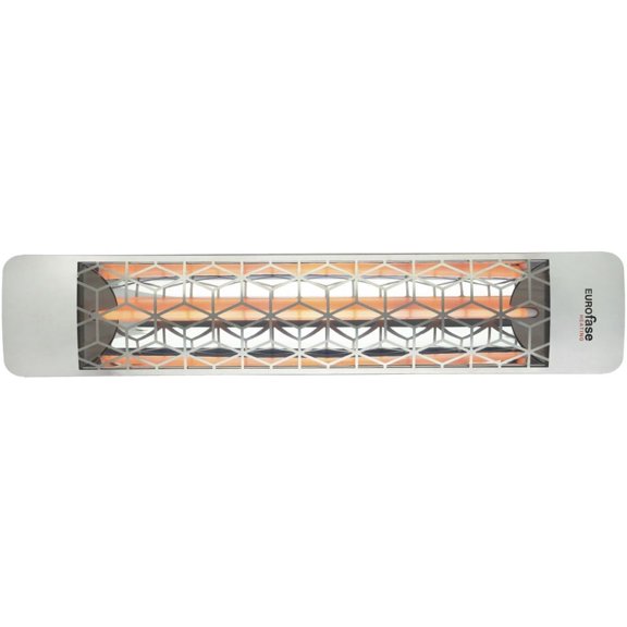 Eurofase Heating - 2000 Watt Single Element 39 Inch Electric Patio Heater-208 Voltage-Stainless Steel Finish-Stella Decorative Fascia
