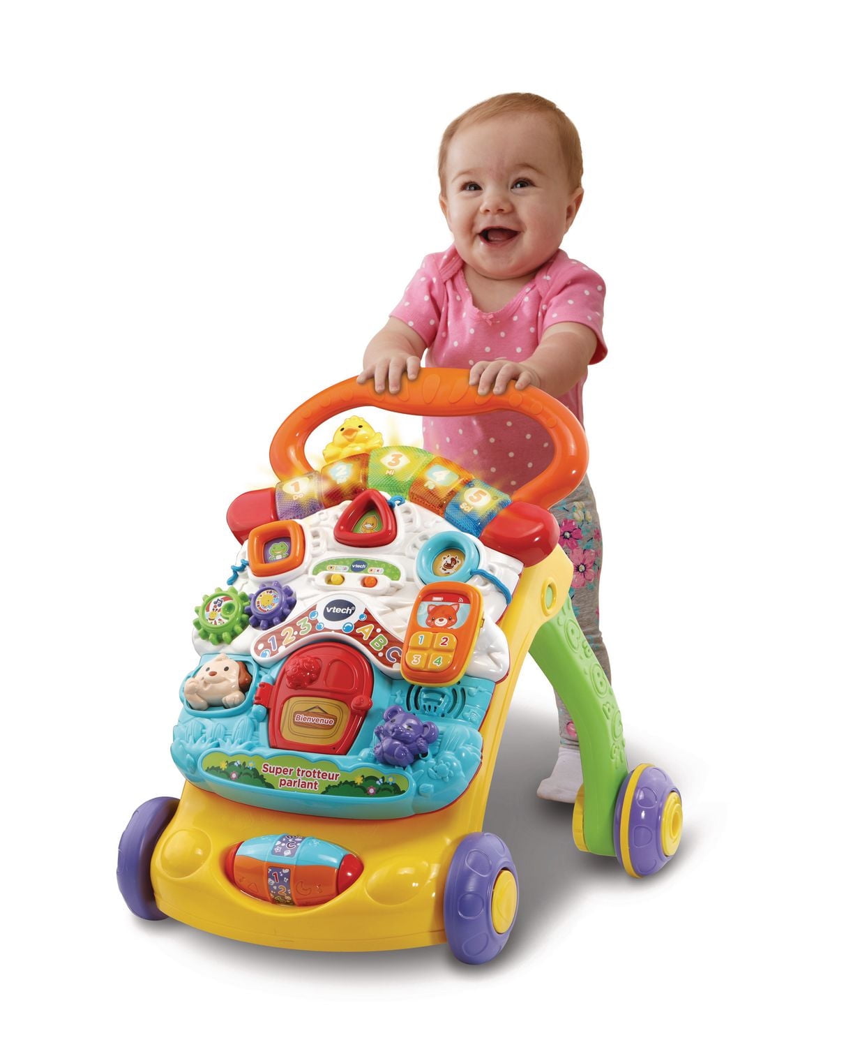 VTech Stroll & Discover Activity Walker - Grow With Me Baby & Toddler Toy - French Version, 9-36 Months, 9 months and up
