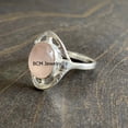 thumbnail image 2 of 925 Sterling Silver Ring For Womens, Natural Rose Quartz Ring Gemstone Unique Handcrafted Ring For Her, 2 of 6