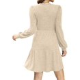 thumbnail image 4 of Womens Square Neck Long Sleeve Fall Dresses Casual Babydoll Sweater Dress, 4 of 9