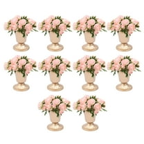 10 PCS Wedding Centerpieces Vases 10cm/3.94" Tall Trumpet Vase Mini Sized Iron Centerpieces Vase Flower Holder for Wedding Party Decoration Anniversary Ceremony Desktop Type