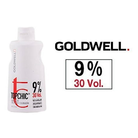 Goldwell Topchic Hair Color Coloration Cream Developer Lotion (includes Sleek Tint Brush) 32 oz (6% / 20 (Best Bleach And Developer For Dark Hair)