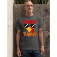 thumbnail image 2 of Coolest Turkey in Town Thanksgiving Funny Cool Sunglasses Unisex Men's T-shirt For Men, L, Charcoal, 2 of 6