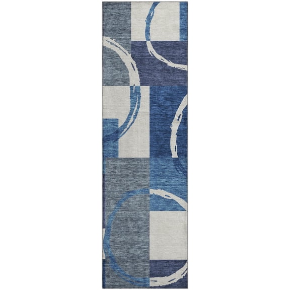 Dalyn Rugs Premium Machine Washable Mayfield AMF943 Blue 2'3" x 7'6" Runner Rug