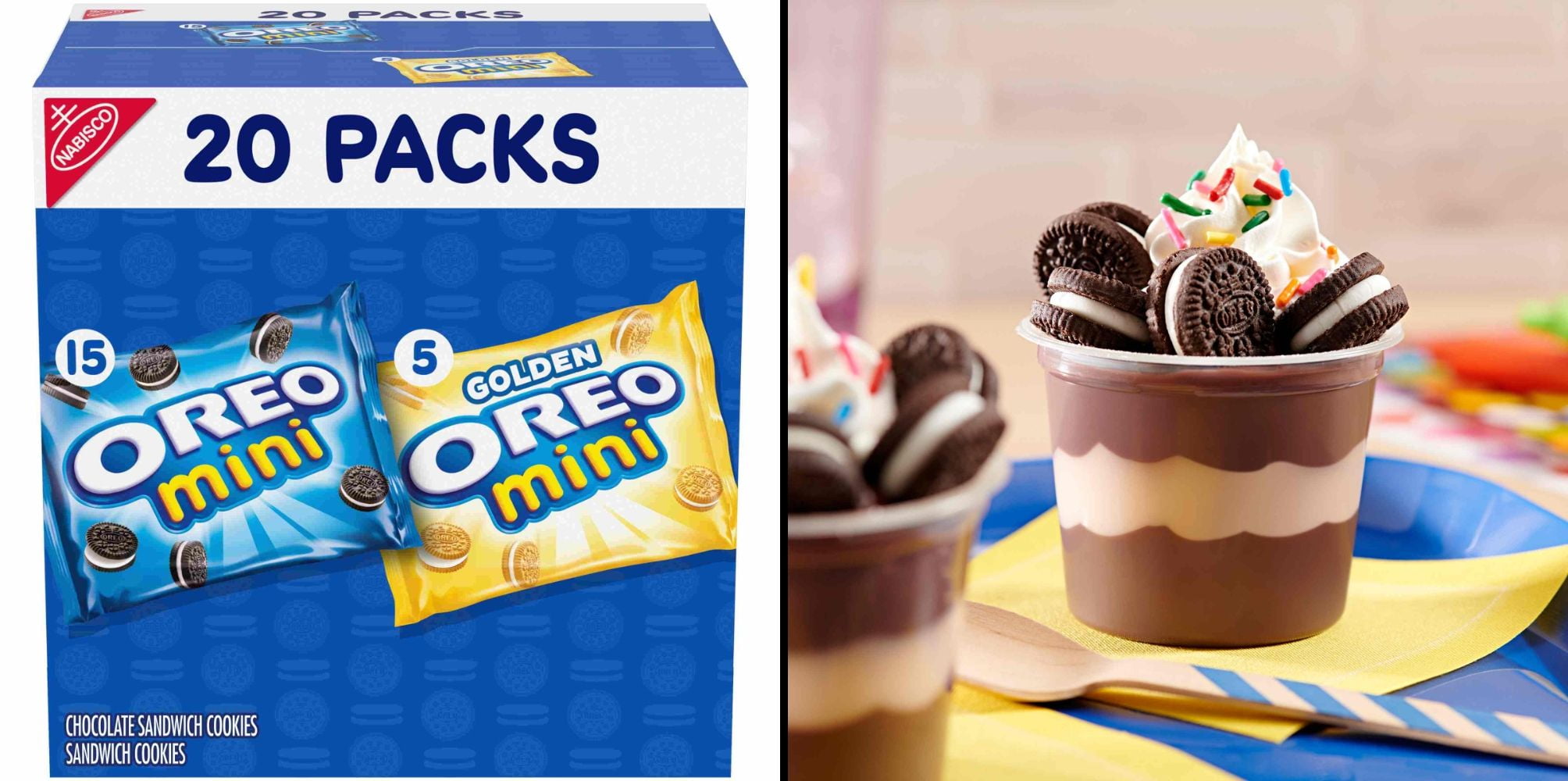 OREO Mini Mix Sandwich Cookies Variety Packs & Lay's Classic Potato Chips 8 oz