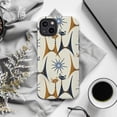 thumbnail image 6 of Retro Atomic Cat Phone Case, Mid-Century Modern Starburst Kitty Design, Vintage Aesthetic Protective Cover for iPhone 16 15 14 13 12 11 Pro Max Plus Mini, 6 of 6